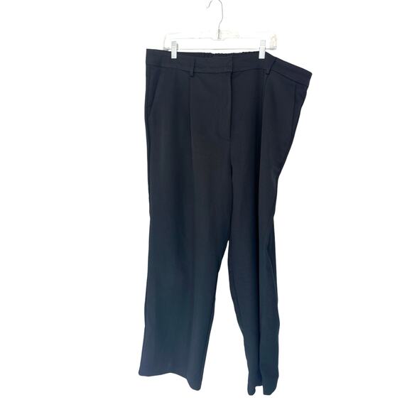 Old Navy Black Plus Basic Work Office Stretch High Rise Wide Leg Pants Size XXL - Picture 1 of 11